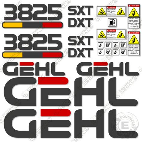 gehl 3825 skid steer decal|gehl decal stickers.